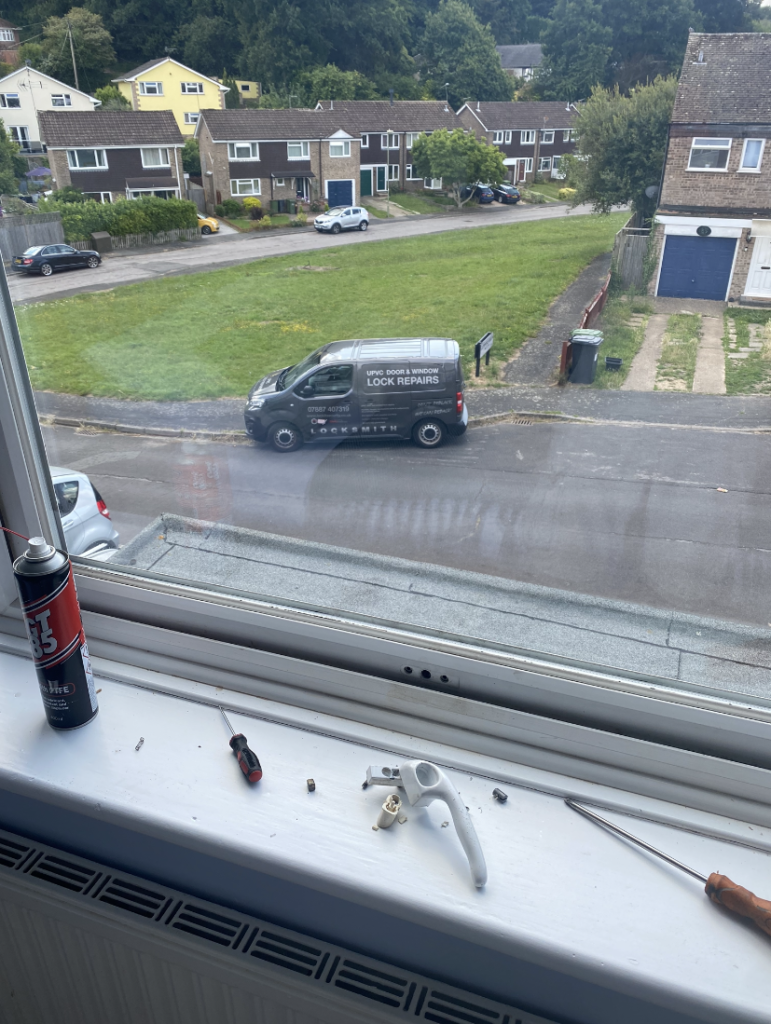 Before the uPVC window lock repair Fareham